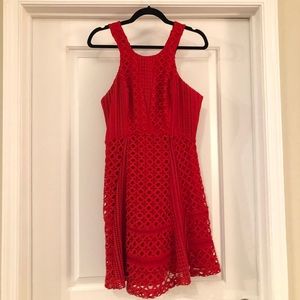 Red Chelsea 28 A line dress